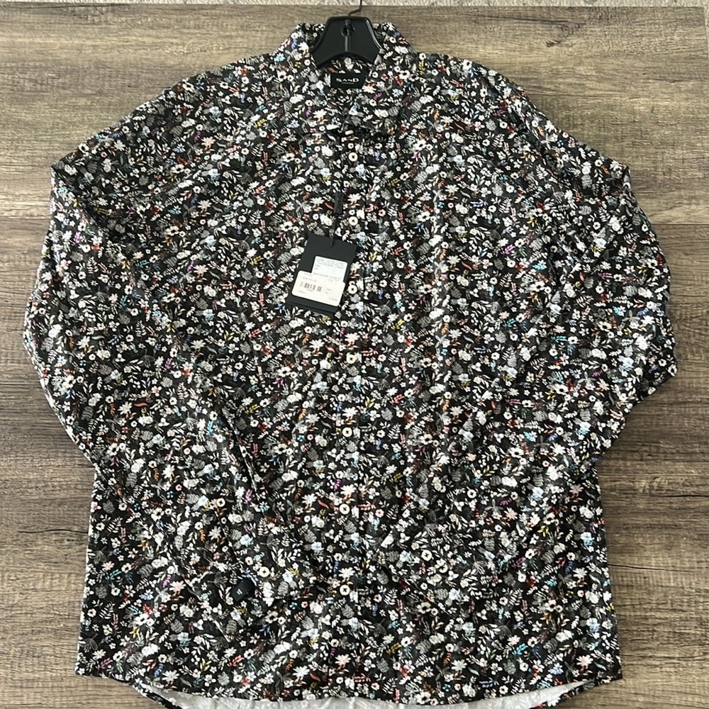 Sands Copenhagen Men’s Floral Slim Fit Button Down Shirt - Size 17.5 neck